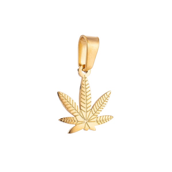 24k Gold Filled Cannabis Pendant Dainty Marijuana Gold Leaf Charm Necklace Bracelet Earring Mary Jane gold charm 420 Jewelry gift idea