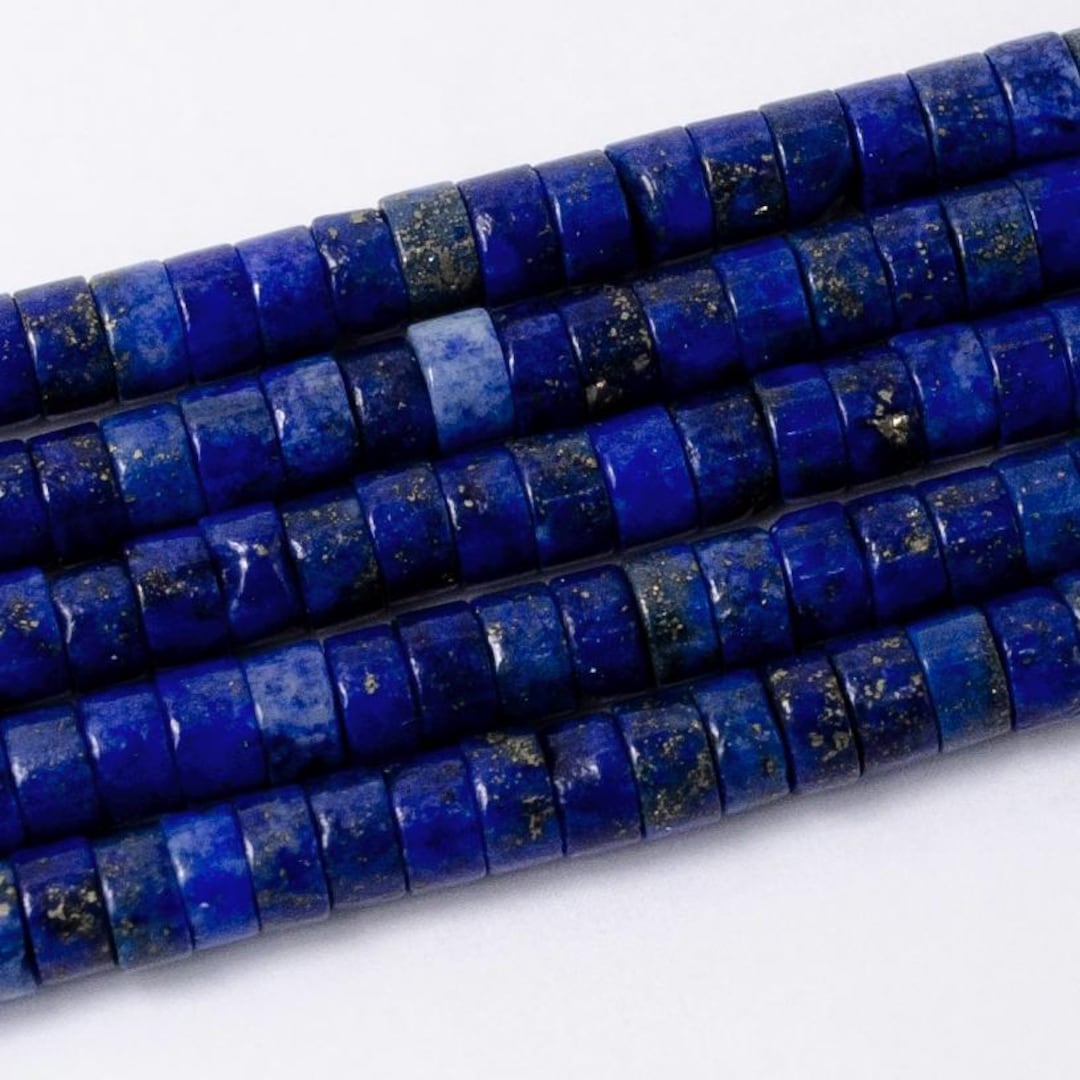 Lapis Lazuli Heishi Mini Chaîne 1-3-5 Brins Qualité 4 mm Pierres