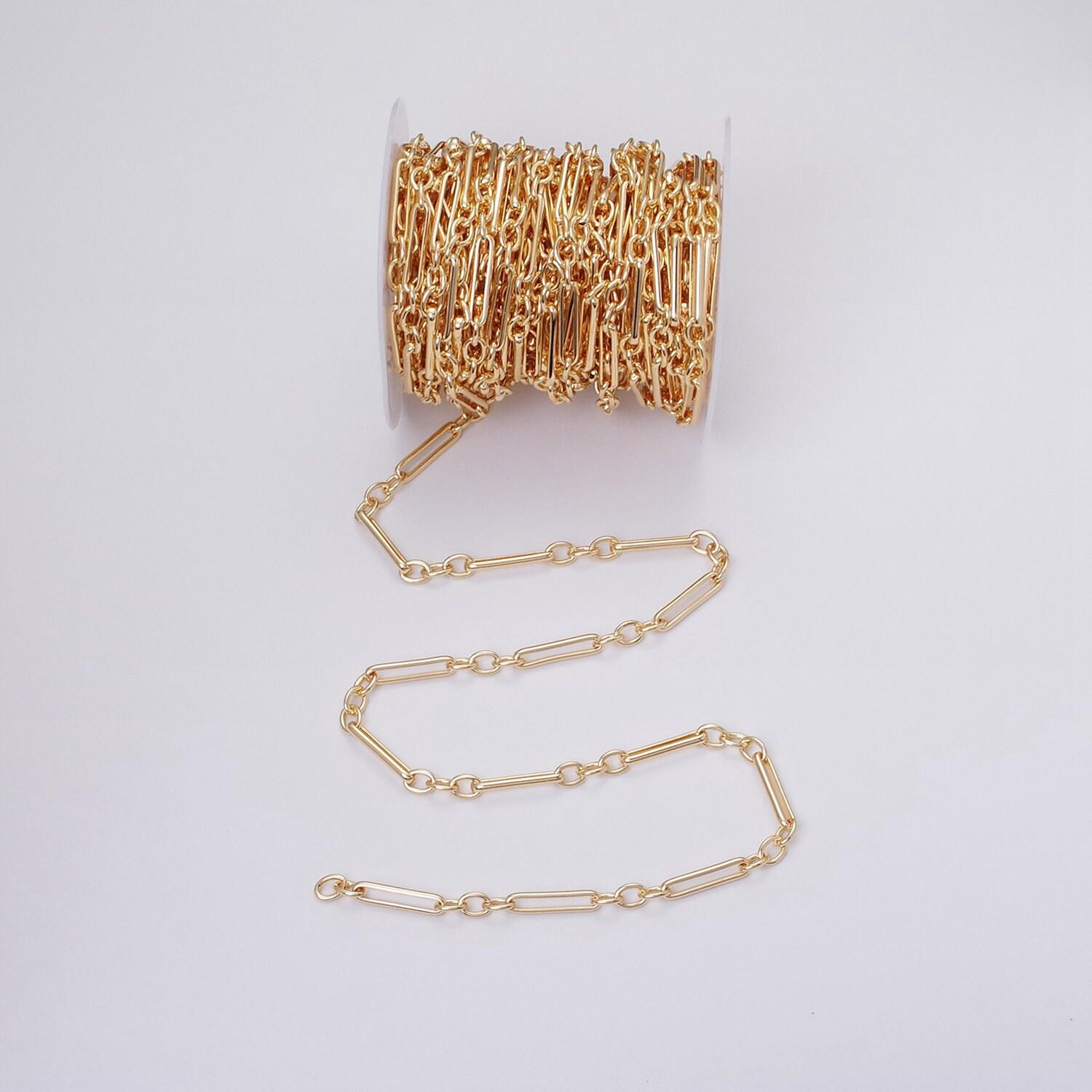 16k Gold Filled Figure Eight Figaro Chain, Silver Figure Eight Chain ...