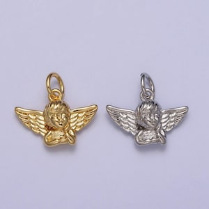 Cute cupid charm gold cherub pendant baby angel charm, cupid pendant for valentine pendant diy jewelry making supply ac316