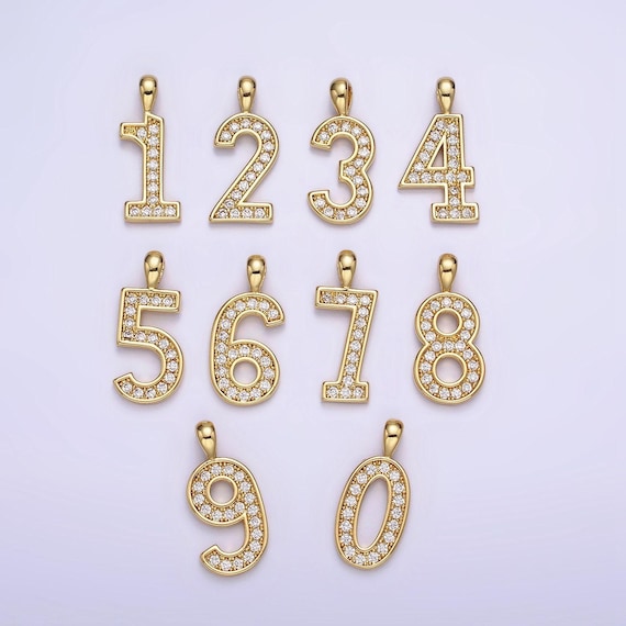 Number Necklace Charm Team Number Jersey Number Personalized