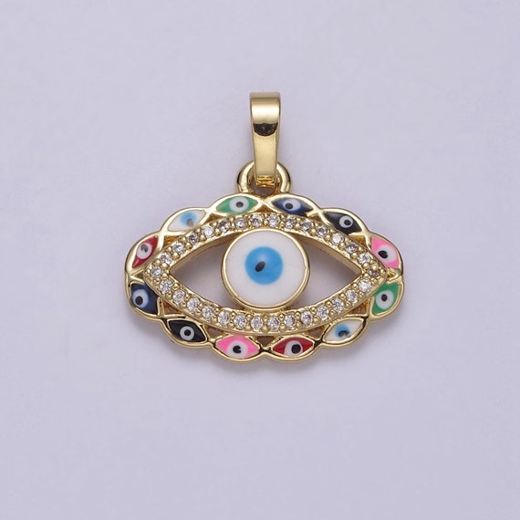 Mini Gold Evil Eye Necklace – Main Avenue Galleria & School of Art
