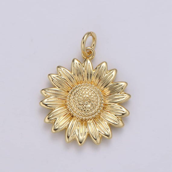 sunflower agete 10kチャーム2点 Solaris Sunflower Drop Stud Earrings – Sterling Forever