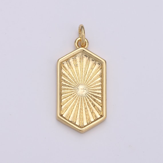 1 x Genuine Gold Color Plated Large Bohemia Boho Medallion Round Charms  Pendants for Necklace Jewelry Making Accessories