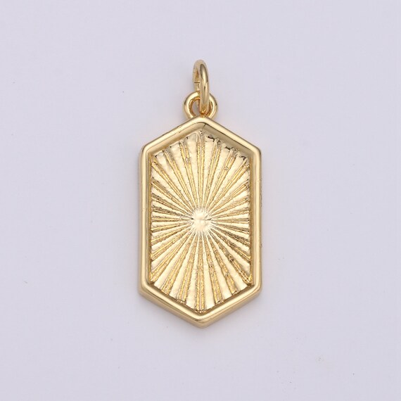 1 x Genuine Gold Color Plated Large Bohemia Boho Medallion Round Charms  Pendants for Necklace Jewelry Making Accessories