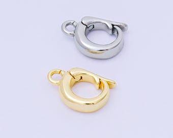 14K Gold Filled 11mm Dainty Bail Clasp Open Charm Finding in Gold & Silver | Z1340