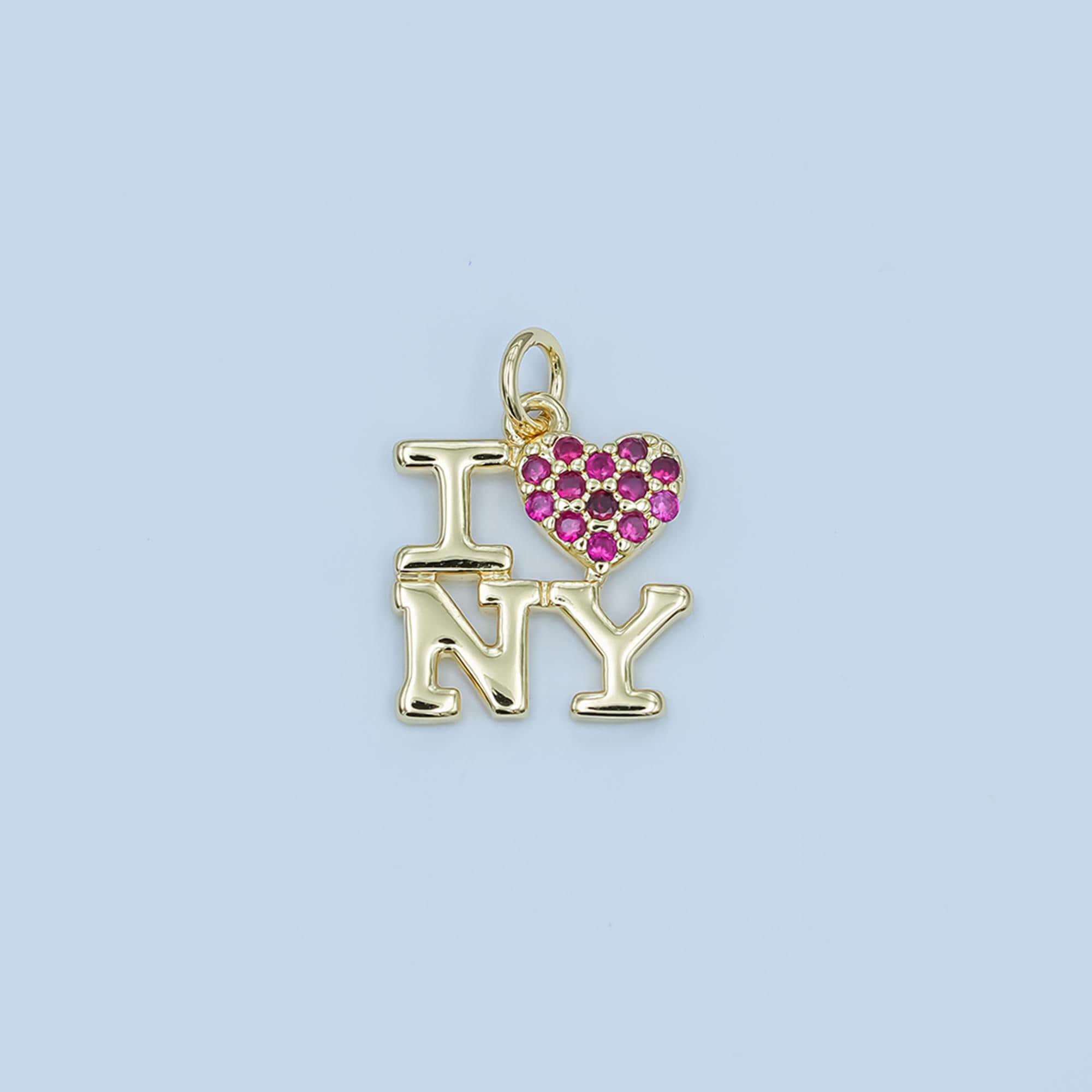 I LOVE NY ネックレス 　charm　シルバー　ビンテージ SJC s-l400.jpg