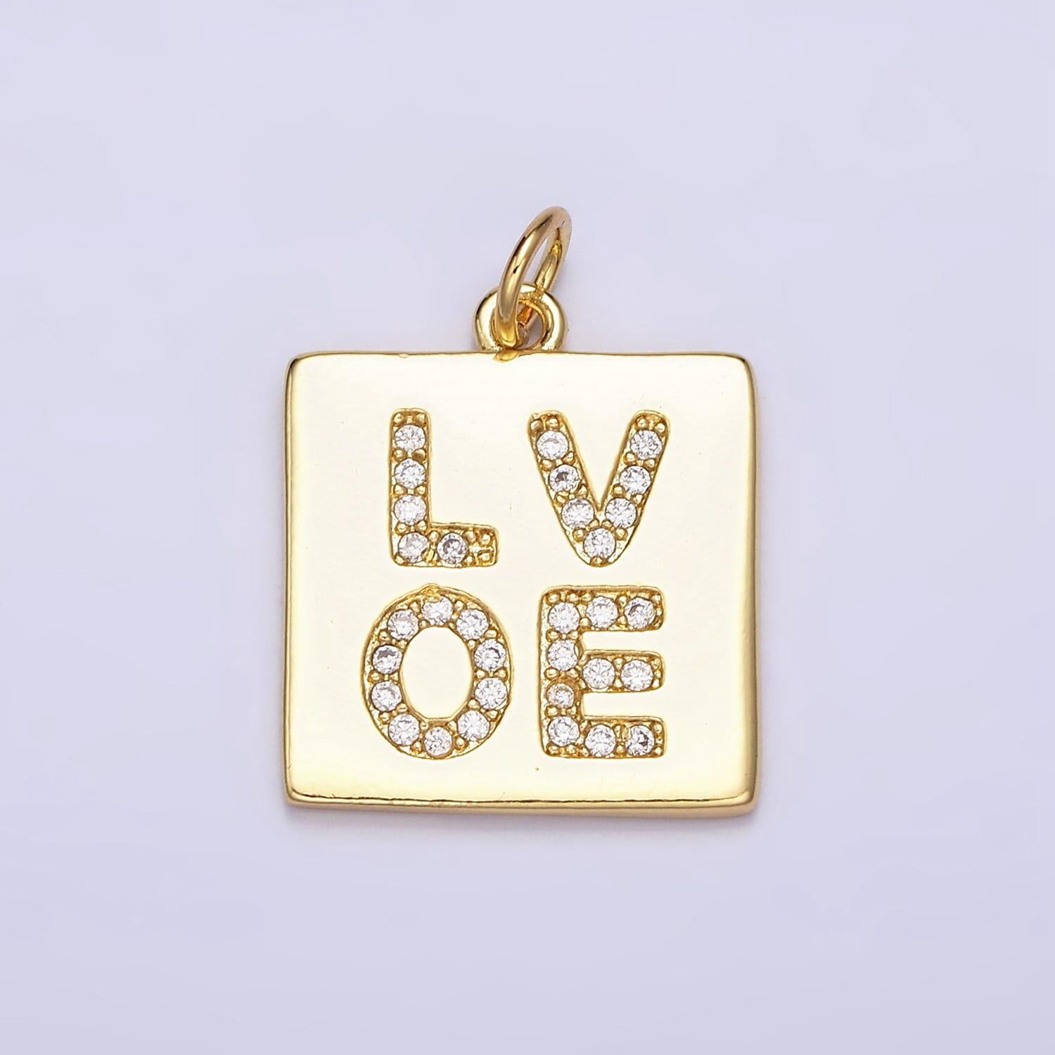 love❤️mini Dainty Cubic Tag Charm 