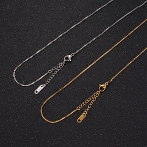 Waterproof box style chain necklace for men men&#39;s stainless steel necklace gold silver necklace for men jewelry 18 inch wa2482