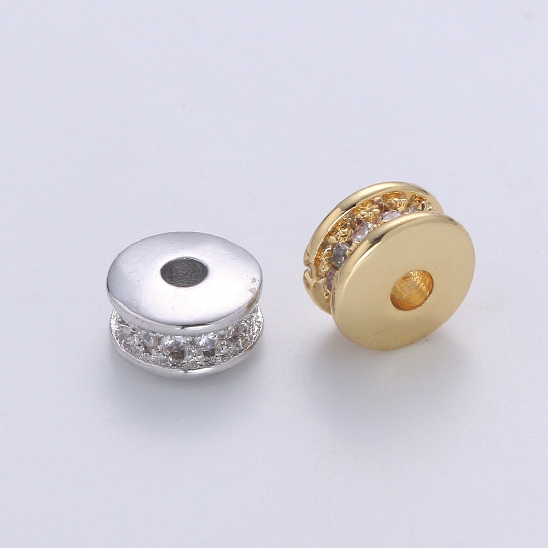 6pcs 14k Rose Gold Filled 4mm Rondelle Spacer Beads - Smooth, Tarnish Resistant For Jewelry