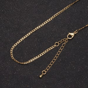 Dainty Gold Curb Chain Necklace 18 inch + 2 inch extender Layering Jewelry WA-871