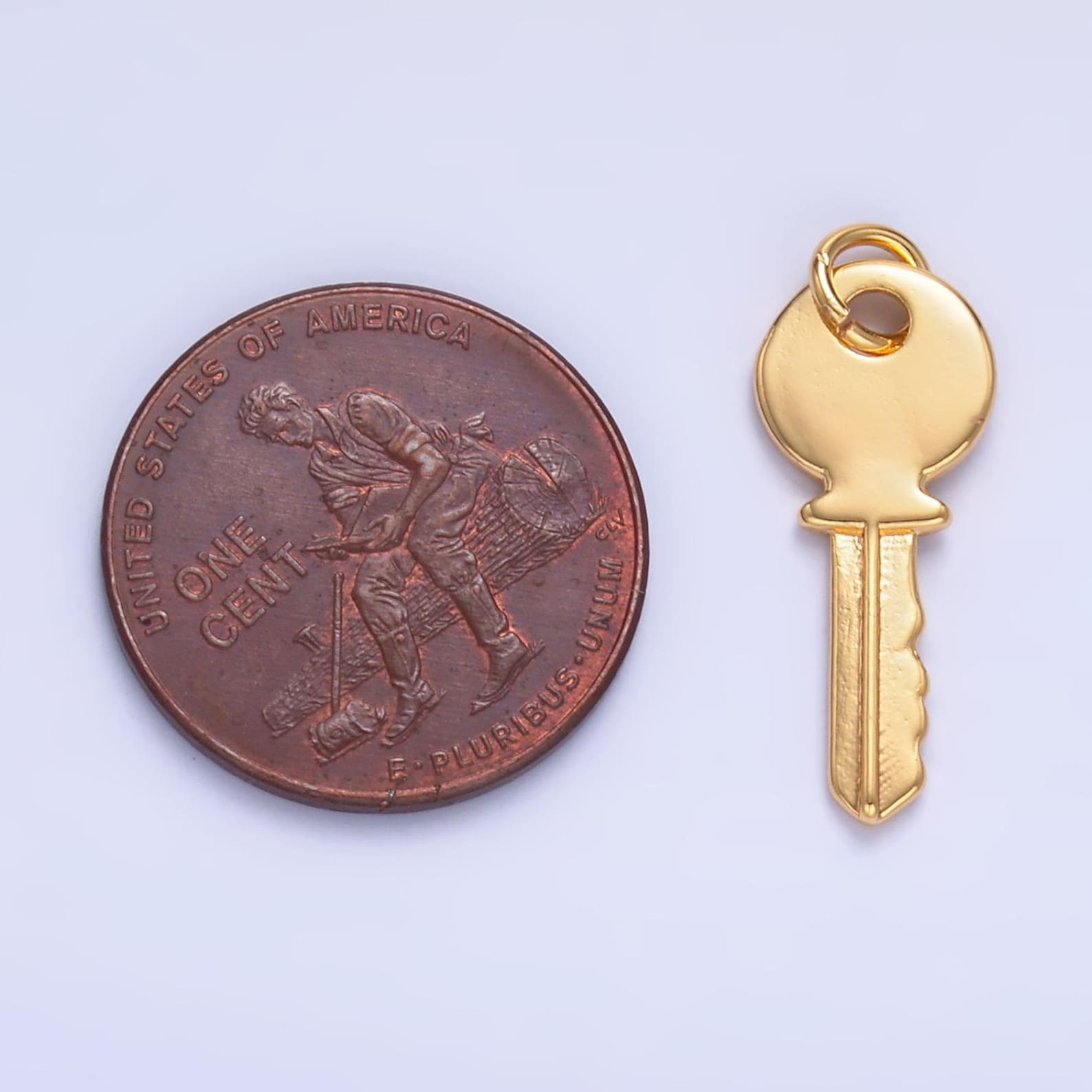 Mini Key Charm Mini Key Charm, Gold Pendant Charm, Mini Key Gold Charm for Bracelet ...