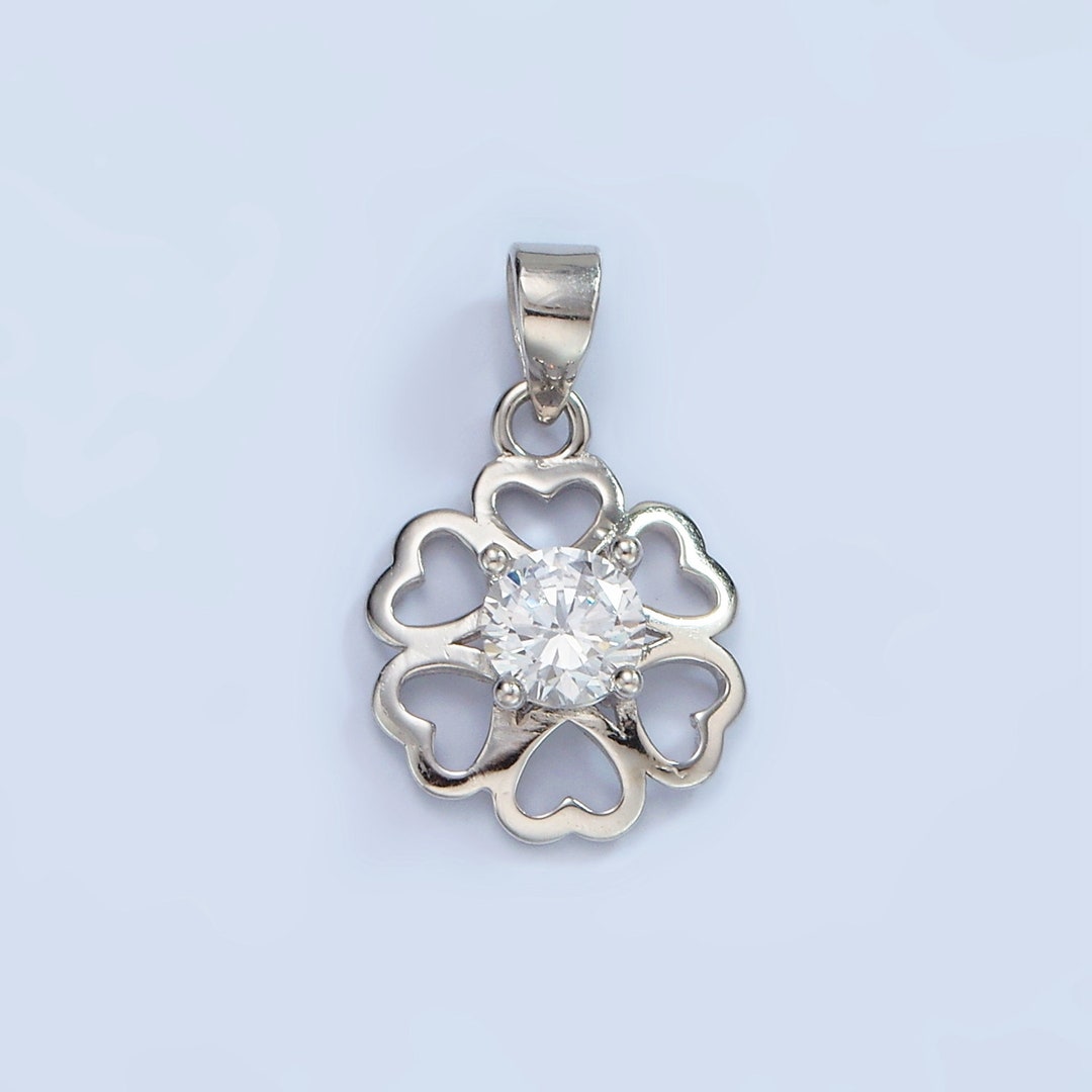★SENTIMENTS★ NO.452 NECKLACE Diamond Graduated Heart Drop Necklace 1/4 ct tw Sterling