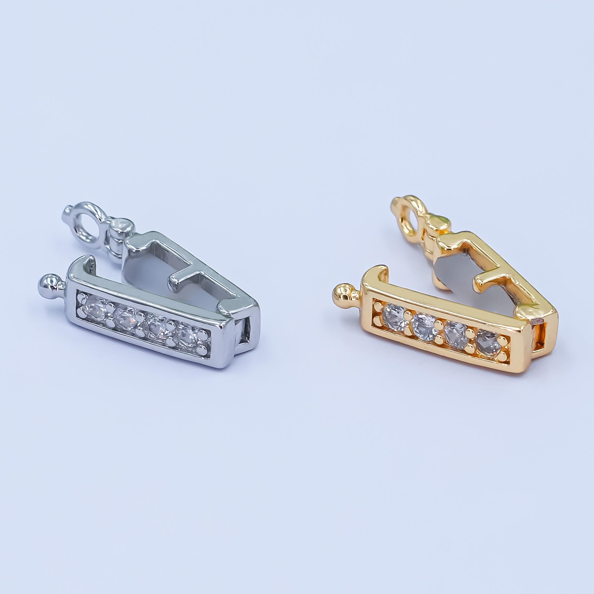 3D Silver Cloth Pin 18mm Gold Filled Cz Laundry Sewing Charms