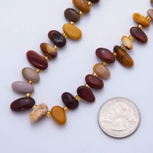 Natural Gemstone Chip Bead Smooth Freeform Chip Nugget Beads Brown Mookite Gemstone Crystal Beads Jewelry Making Bracelet Necklace WA-1954