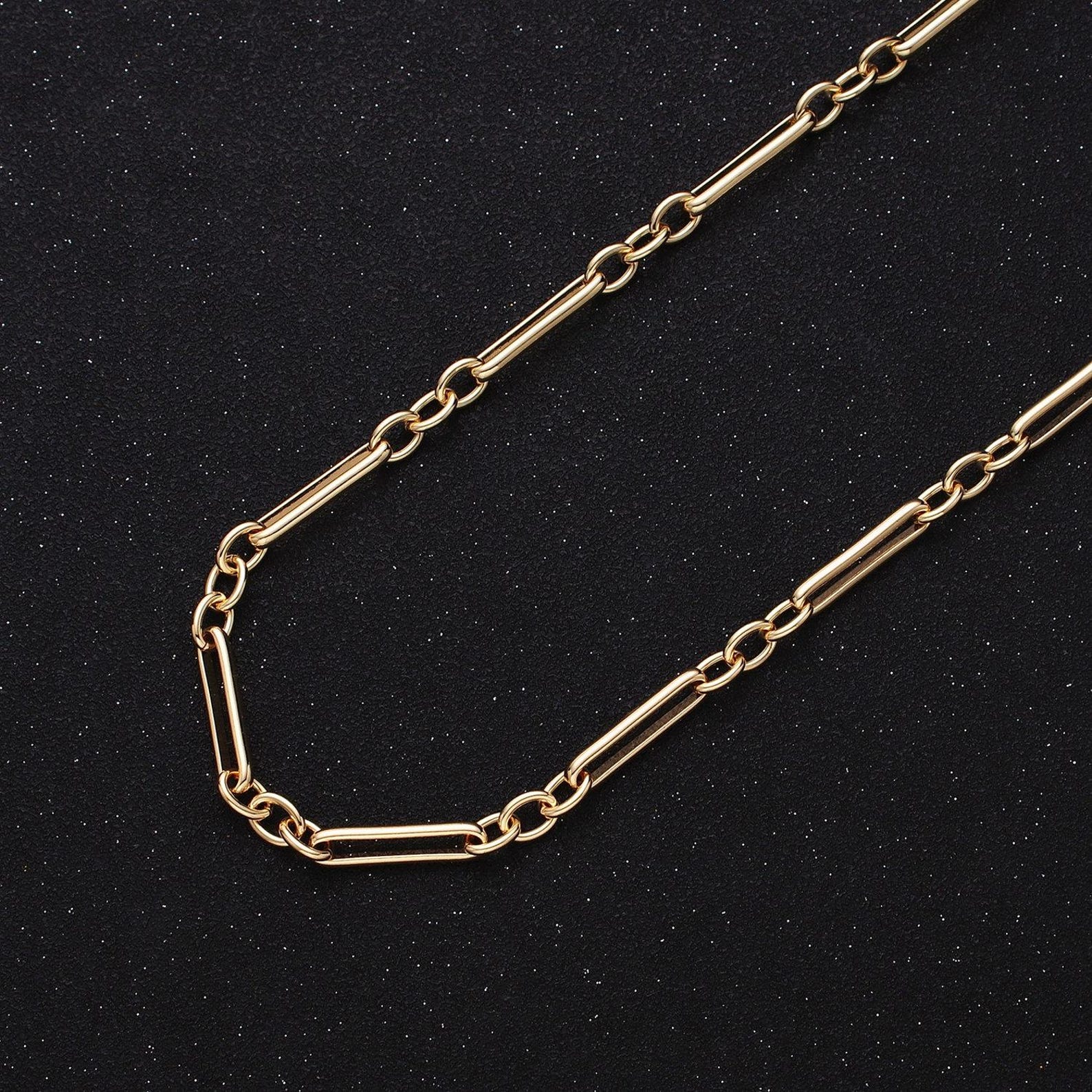 16k Gold Filled Figure Eight Figaro Chain, Silver Figure Eight Chain ...