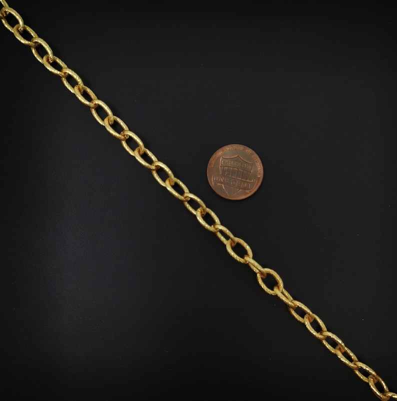 24K Gold Rolo Cable Chain by Yard Oval Link Chain Wholesale Etsy