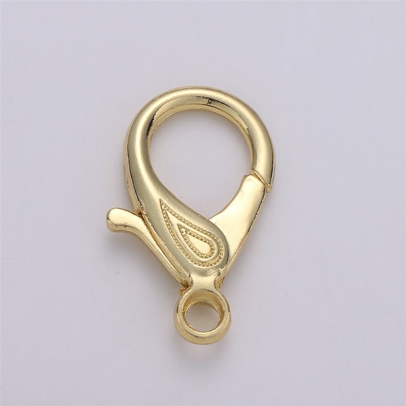 1pc Wholesale Lobster Clasp 14k Gold , Lobster Claw with Jump Ring for Jewelry Necklace Bracelet Anklet Making, Size 31mmx20mm, K-345 image 1