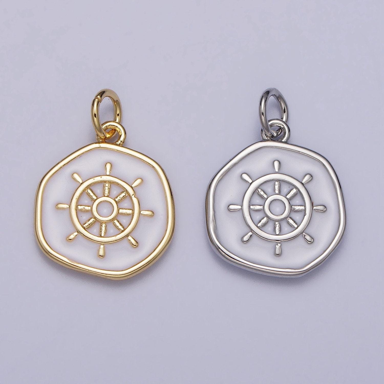 5 Breloques Roue De Bateau - Neuf - Pour Décoration Ou Customisation
