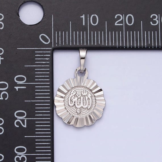 Collana Ciondolo Rotondo personalizzabile rodiato | Laboratorio Miccini