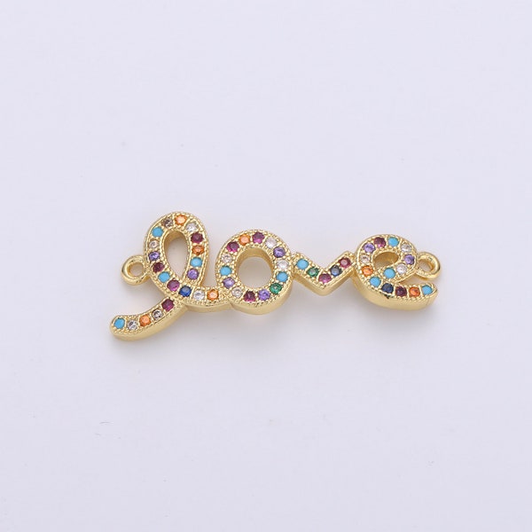 Dainty Double Heart Link Connector Love Charm Connector for Bracelet Necklace Component