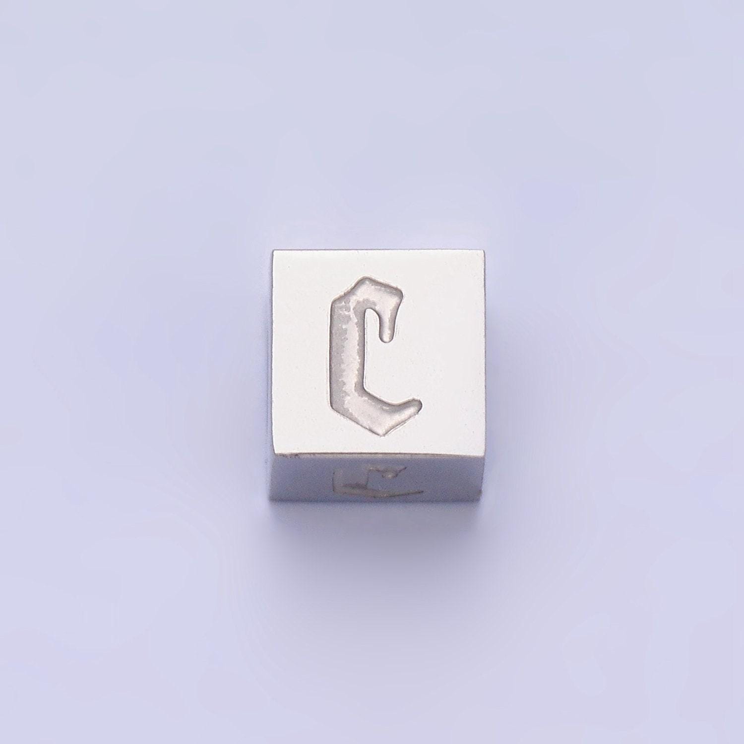Initial A-Z Letter Spacer Charms - 925 Sterling Silver Alphabet Beads For European Bracelets