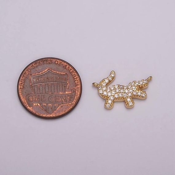 18K ゴールド トカゲ チャーム 18K ゴールド トカゲ チャーム Mini Gold Alligator Charm