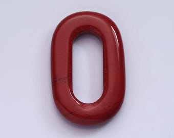 Red jasper natural oval open stone beads red gemstone oblong oval findings 40mm x 25mm jewelry supply z547