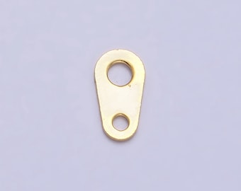 7mm Gold Plated Clasp Tag Ends for Necklace Bracelet Anklet Jewelry Making Supply AC245