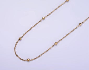 Feine goldene Edelstahl Satelliten-Kette 1 mm Rohware für die Schmuckherstellung unfertige Ankerkette