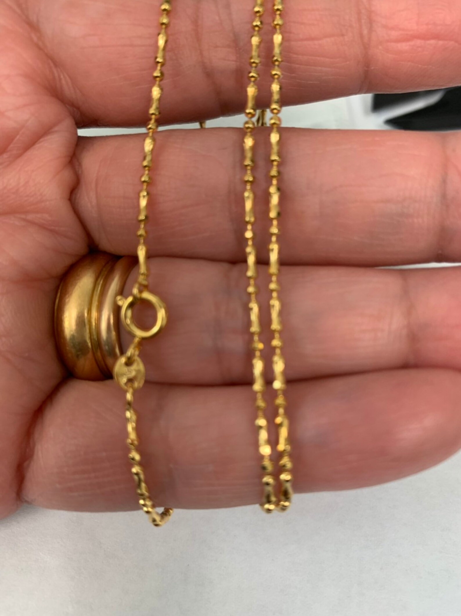1pc 23.4'' Ready to Use 24K Gold Beads and Bones Etsy