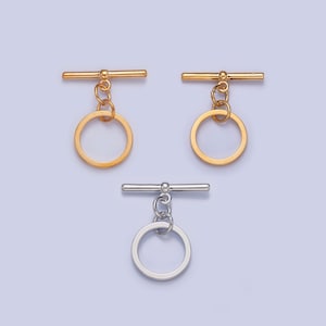 24k/14k gold filled, white-gold filled circle toggle clasp, jewelry clasp ot clasp  for bracelet, necklace components l-751
