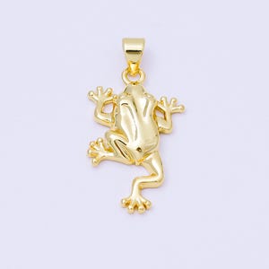 24K Gold Filled 25.5mm Amphibian Frog Animal Pendant | AA1610