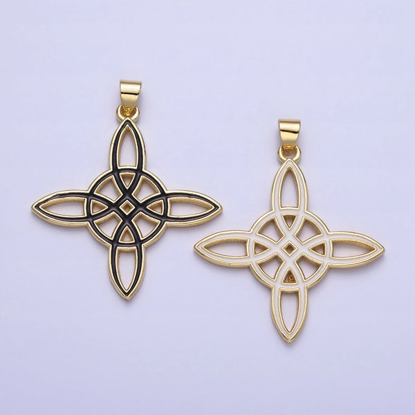 Enamel Celtic knot pendant charms Cross Irish charm for Necklace component AA147 AA148