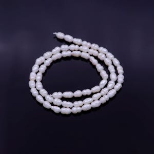 4mm small freshwater pearl beads seed pearls natural white freshwater small rice pearl beads wholesale per strand