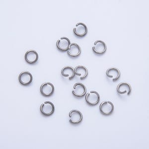 Stainless steel 1mm x 6mm open jump ring pack jewelry making findings supply round connector rings DIY Necklace Bracelet | FINDINGS-00059