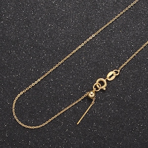 18.0" adjustable necklace ready to wear 24k gold filled flat cable chain necklace dainty chain for jewelry making with pendant charm wa-737