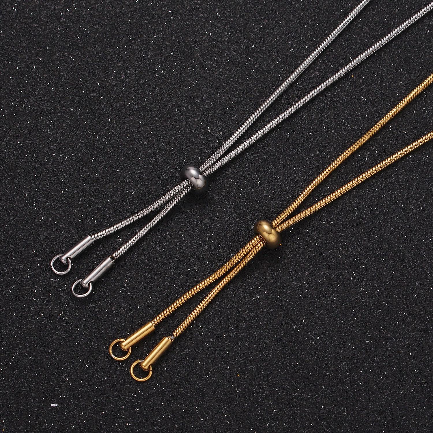 Collana lunga da donna Lariat con catena a serpente e
