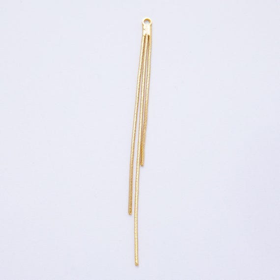Long Slim Chain tassel Charm 78mm Gold chain Jewelry tassel Fringe Necklace Z-1641