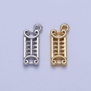 Winziger Gold Abakus Mathe Taschenrechner Charm Anhänger für asiatischen Lehrer Geschenk kumon chinesischen Charme ac038
