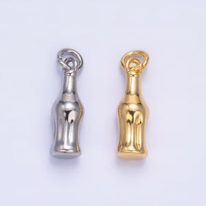Soda Bottle Charms Silver / Gold Bottle Charms Vintage Bottle Drink Jewelry Supply Wholesale W222
