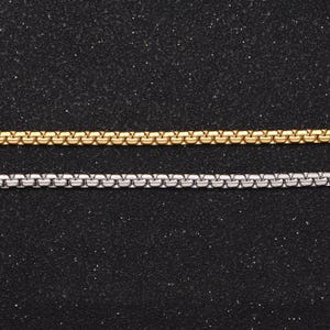 Halsband i rostfritt stål med lådkedja, 2 mm tjock guldfärgad lådkedja, 43 cm, 49 cm för smyckestillverkning, mattbeständig kedja, wa1700