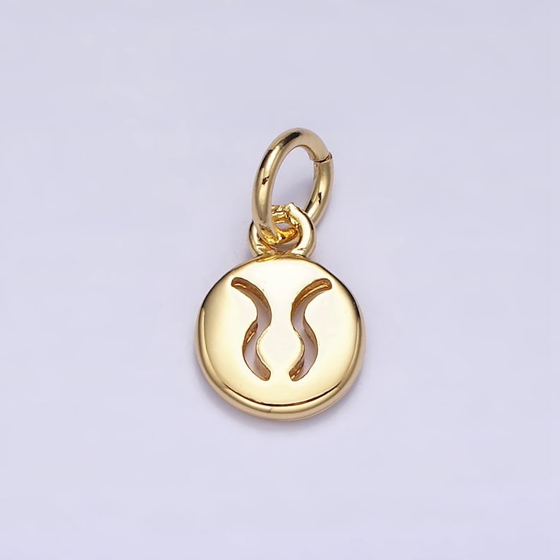 Small Zodiac Charms Gold Filled Charm Astrological Zodiac Signs, Zodiac Symbols for Add on Pendant Bracelet Earring Horoscope Charm AD483 image 3