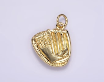 Dainty baseball glove charm softball pendant sport charm coach gift idea for jewelry making supply m-108