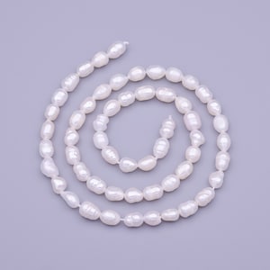 4.5mm - 5mm Seed Pearl Beads Natural White Color Potato Freshwater Pearls Genuine Freshwater Pearl Seed by strand WA-1313