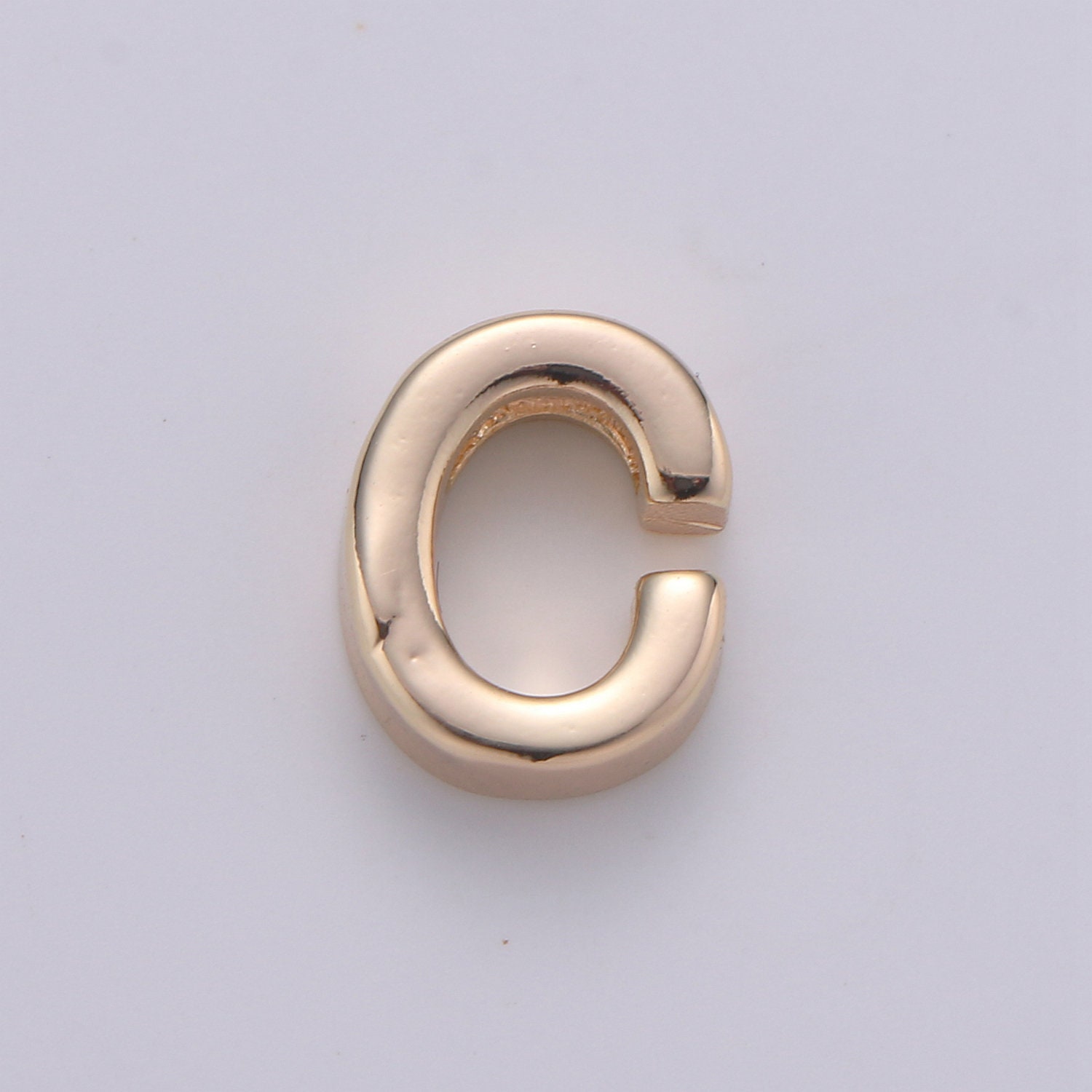 Wholesale Shiny Vermeil Gold Letter Pendant Charm Beads- 18K Gold Plated 925 Sterling Silver Letter Alphabet Beads, Uppercase, Letter Initial Charm, A