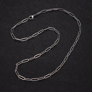 Dainty Gold Paperclip Link Chain Necklace Elongated Chain Necklace ...