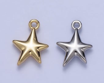 Mini gold star pendant lucky star charm for celestial jewelry accessories diy jewelry making ac036