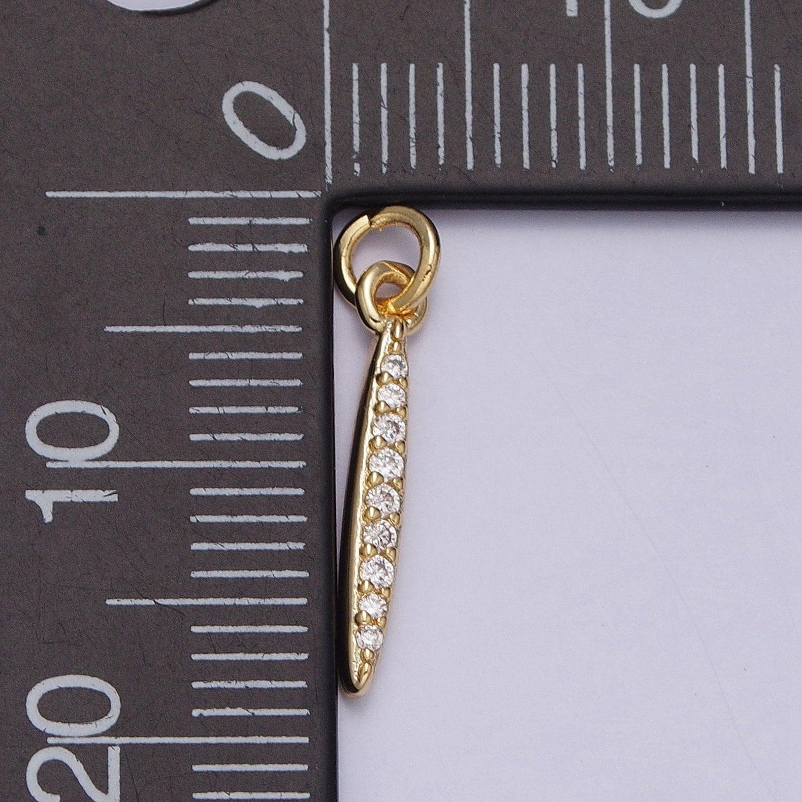Pin Lineal 16k Gold Filled Mini Pin Linear Stone Short Bar Micro Paved Cz Add-on ...