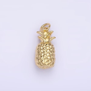 24k gold fille pineapple pendant charm dole fruit pendant for diy jewelry c822